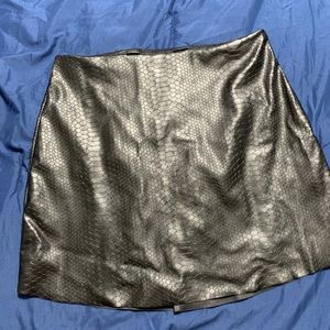 Faux leather skirt
